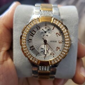 Guess Women's Two-Tone Gold and Silver Watch
